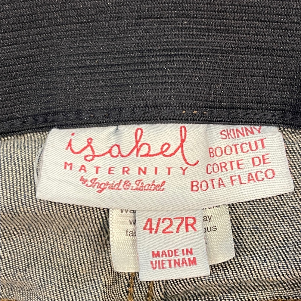 Ingrid & Isabel Flare Blue Jeans Maternity Boot Cut With Expandable Waist Size 4 - Picture 7 of 9